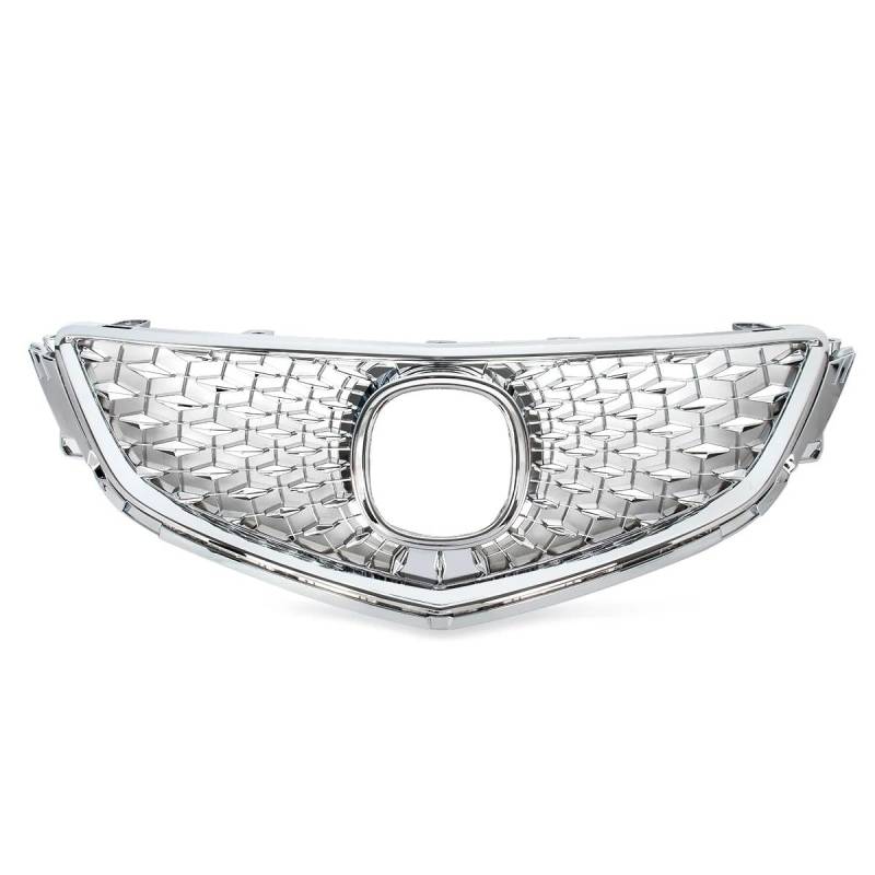 Front Kühlergrille Frills Für Acura 2015 2016 2017 Chrom-Frontgrill Modifizierter Grill Vorderer Oberer Stoßfängergrill Kühlergrill Renngrills Zubehör Frontstoßstangenmaske(Chrome with Black) von Mtuqvma