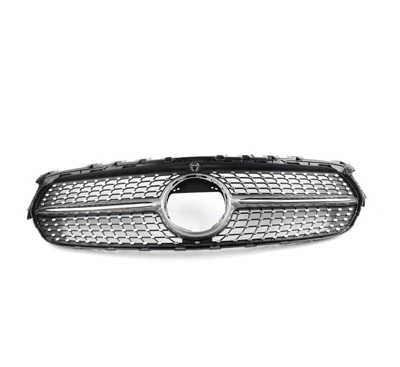 Front Kühlergrille Frills Für Benz B-Klasse W247 B180 B200 B260 2020 2021 2022 Auto Frontstoßstange Haube Kühlergrill Diamant Stil Grill Frontstoßstangenmaske(Silber) von Mtuqvma