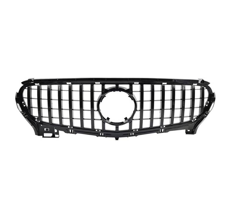 Front Kühlergrille Frills Für Benz Für GT Für GTS C190 R190 Coupé 2-Türer 2015 2016 2017 Für GTR Style Auto Frontstoßstange Kühlerhaube Kühlergrill Chrom Schwarz Frontstoßstangenmaske(Schwarz) von Mtuqvma