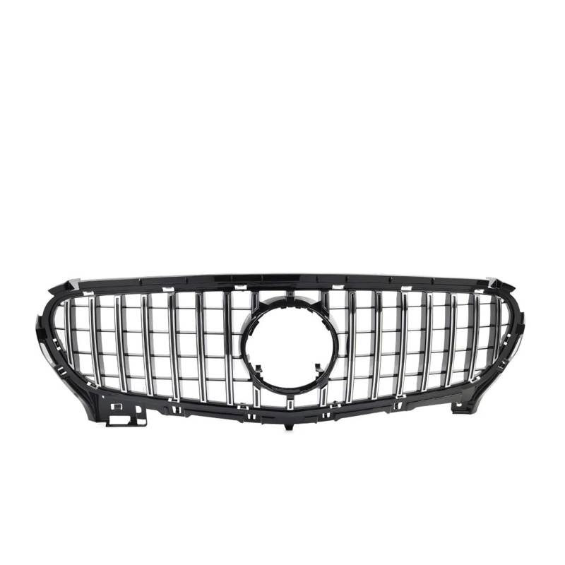 Front Kühlergrille Frills Für Benz Für GT Für GTS C190 R190 Coupé 2-Türer 2015 2016 2017 Für GTR Style Auto Frontstoßstange Kühlerhaube Kühlergrill Chrom Schwarz Frontstoßstangenmaske(Chrome) von Mtuqvma