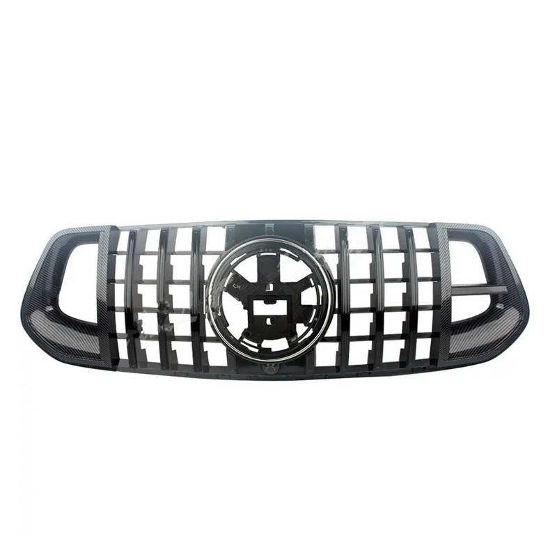 Front Kühlergrille Frills Für Benz W167 Für GLE-Klasse GLE350 Für GLE450 2020-2023 Barbos Style Grille Wassertank Motorhaube Für Deluxe Sports Style Body Kit Frontstoßstangenmaske(Carbon Black) von Mtuqvma