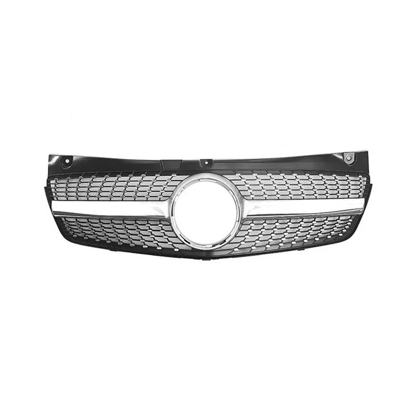 Front Kühlergrille Frills Für Benz W639 2011 2012 2013 2014 Für Viano Für Vito Front Racing Grills Body Kit Tuning Front Stoßstange Abdeckung Trim Haube Grille Frontstoßstangenmaske(Silvery Look) von Mtuqvma