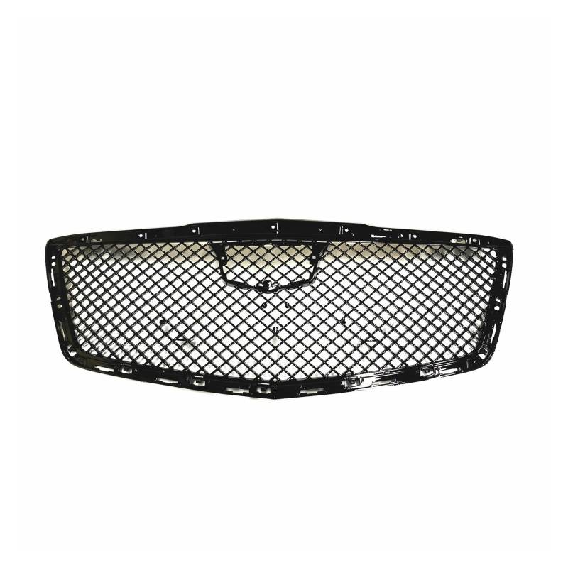 Front Kühlergrille Frills Für Cadillac Für Cts Limousine 4 Tür 2014 2015 2016 2017 2018 2019 Racing Grill Kühlergrill Glanz Schwarz Oberen Stoßfänger Haube Mesh Grid Frontstoßstangenmaske von Mtuqvma