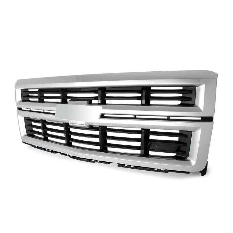 Front Kühlergrille Frills Für Chevrolet Für Silverado 1500 Z71 2014 2015 Frontstoßstangengrill Ändern Sie Den Vorderen Oberen Grill Haubengrill Kühlergrill Mesh Grill Assembly Frontstoßstangenmaske von Mtuqvma