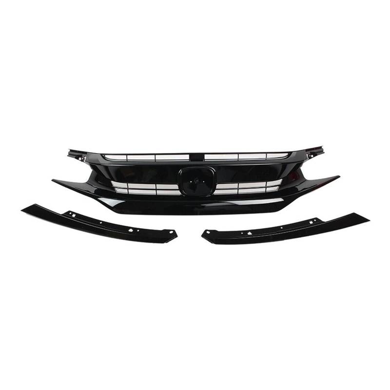 Front Kühlergrille Frills Für Civic 10th 2016 2017 2018 Für Coupe Limousine Kühlergrill Racing Grills Oberen Stoßfänger Intake Haube Mesh Grid Splitter Spoiler Frontstoßstangenmaske von Mtuqvma