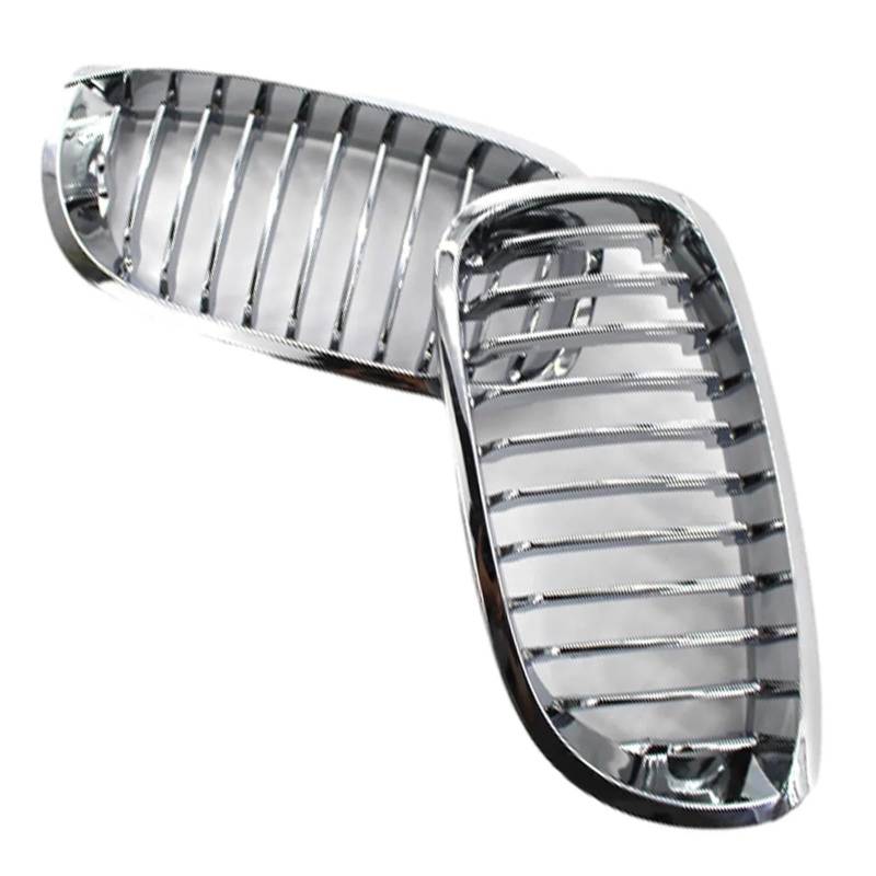 Front Kühlergrille Frills Für E46 2-Türer Facelift 2003-2006 51137064317 Auto Vorderen Stoßfänger Nierengrill Racing Grill Chrom/Glänzend Schwarz Einzelne Lamelle Frontstoßstangenmaske(Chrome) von Mtuqvma