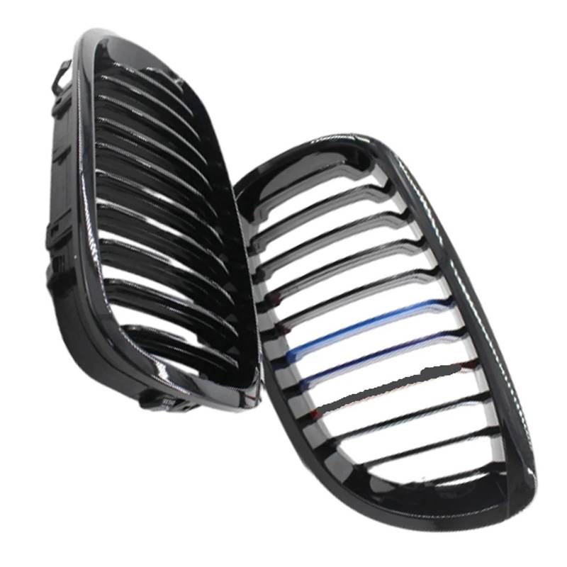Front Kühlergrille Frills Für E46 2-Türer Facelift 2003-2006 51137064317 Auto Vorderen Stoßfänger Nierengrill Racing Grill Chrom/Glänzend Schwarz Einzelne Lamelle Frontstoßstangenmaske(Glossy Black-M von Mtuqvma