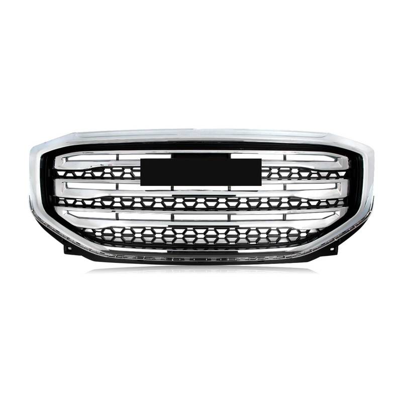 Front Kühlergrille Frills Für GMC Acadia SLE/SL 2017 2018 2019 Honeycomb Front Upper Bumper Hood Grille Front Racing Grills Kühler Mesh Grille Zubehör Frontstoßstangenmaske(White Chrome) von Mtuqvma
