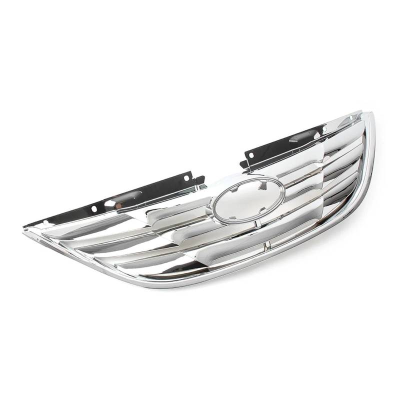 Front Kühlergrille Frills Für Hyundai Für Sonata 2011 2012 2013 Auto Front Kühlergrill Haube Grill Chrom ABS Kunststoff Horizontale Oberen Grille Auto Zubehör Teile Frontstoßstangenmaske von Mtuqvma