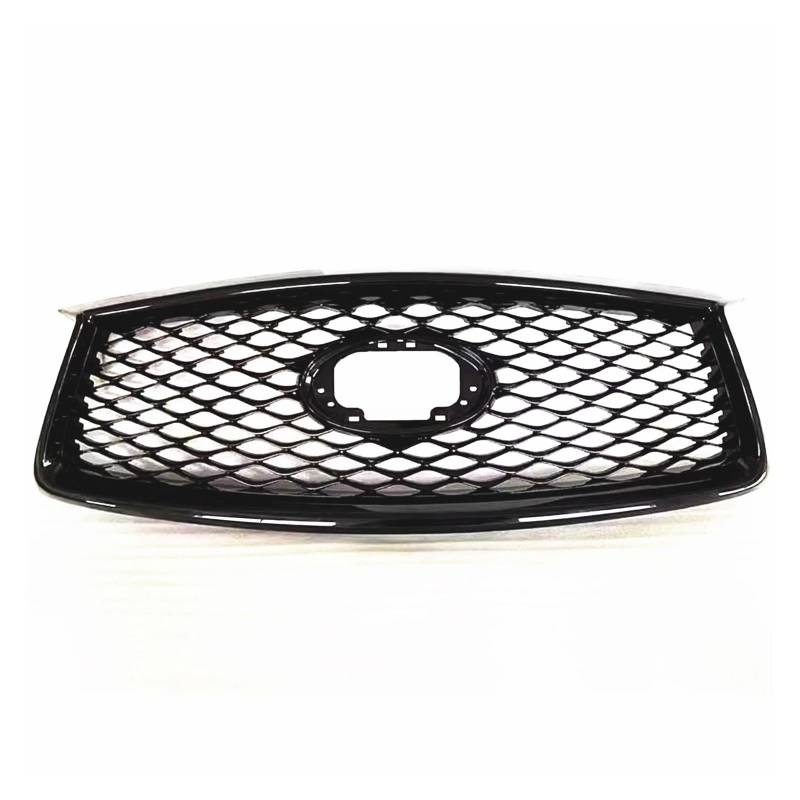 Front Kühlergrille Frills Für Infiniti Für QX50 2019 2020 2021 2022 2023 4-Türer Kühlergrill Racing Grill Waben Stil Schwarz Oberen Stoßfänger Haube Mesh Grid Frontstoßstangenmaske von Mtuqvma