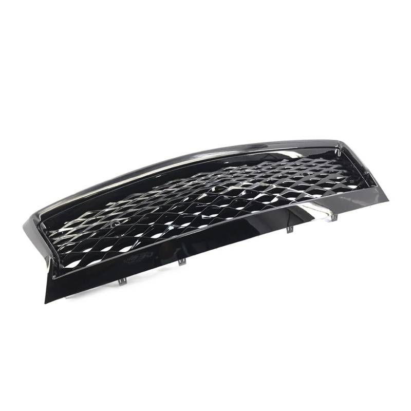 Front Kühlergrille Frills Für Infiniti Q50 Q50S 2018 2019 2020 2021 2022 2023 Auto Honeycomb Frontstoßstange Center Upper Mesh Grille Grill Mit Sensorloch Frontstoßstangenmaske(Glossy Black) von Mtuqvma