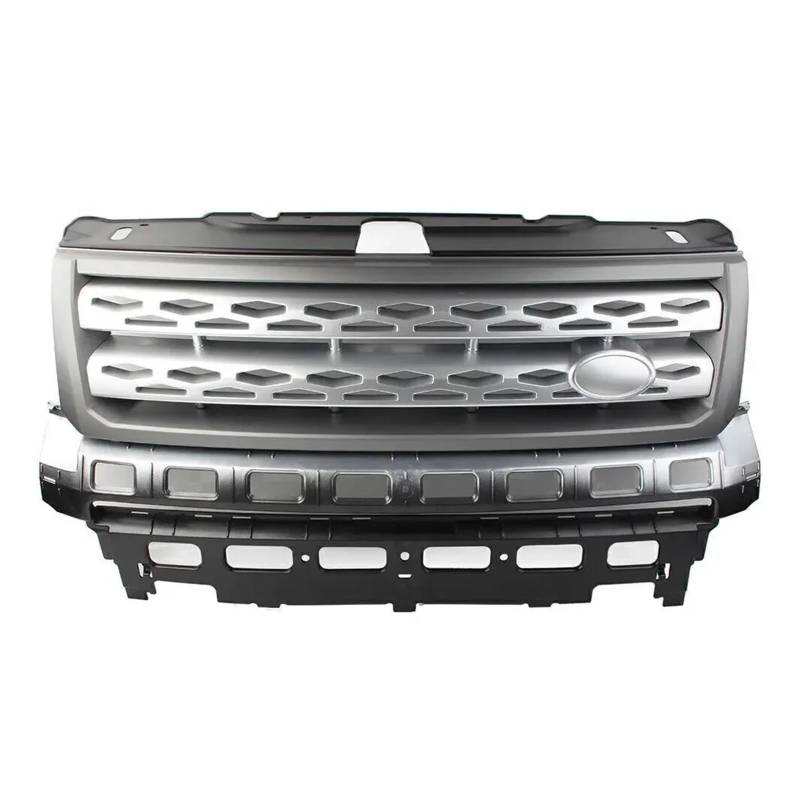 Front Kühlergrille Frills Für Land Für Rover Freelander 2 LR2 2010 2011 2012 2013 2014 2015 2016 Honeycomb Frontstoßstangengrill Lufteinlass Kühlergrill Frontstoßstangenmaske(Gray Silver) von Mtuqvma
