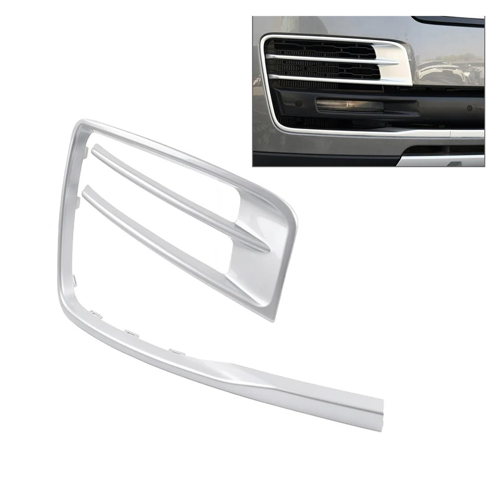 Front Kühlergrille Frills Für Land Für Rover Für Range Für Rover SVA Modell 2018 2019 2020 2021 2022 Silber Auto Frontstoßstange Nebelscheinwerfer Kühlergrill Formverkleidung Frontstoßstangenmaske(Rig Front Kühlergrille Frills Für Land Für Rover Für Range Für Rover SVA Modell 2018 2019 2020 2021 2022 Silber Auto Frontstoßstange Nebelscheinwerfer Kühlergrill Formverkleidung Frontstoßstangenmaske(Rig von Mtuqvma