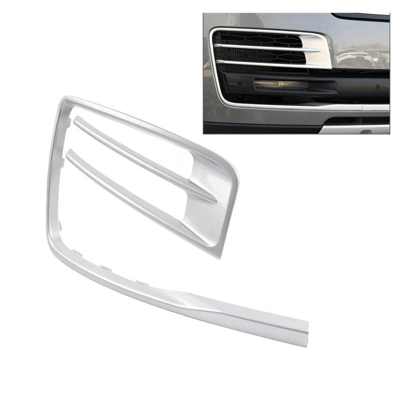 Front Kühlergrille Frills Für Land Für Rover Für Range Für Rover SVA Modell 2018 2019 2020 2021 2022 Silber Auto Frontstoßstange Nebelscheinwerfer Kühlergrill Formverkleidung Frontstoßstangenmaske(Rig von Mtuqvma