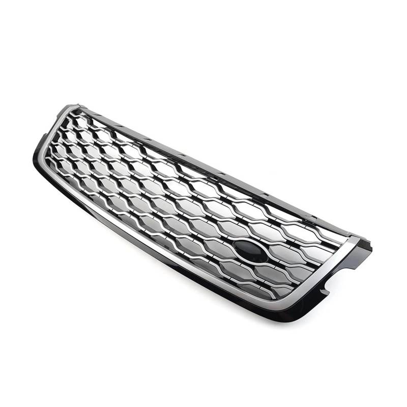 Front Kühlergrille Frills Für Land Für Rover Für Range Für Rover Velar 2017-2024 LR092628 Vorderen Stoßfänger Mitte Kühlergrill Abdeckung Silber Mesh Mit Schwarz Lünette ABS Frontstoßstangenmaske von Mtuqvma