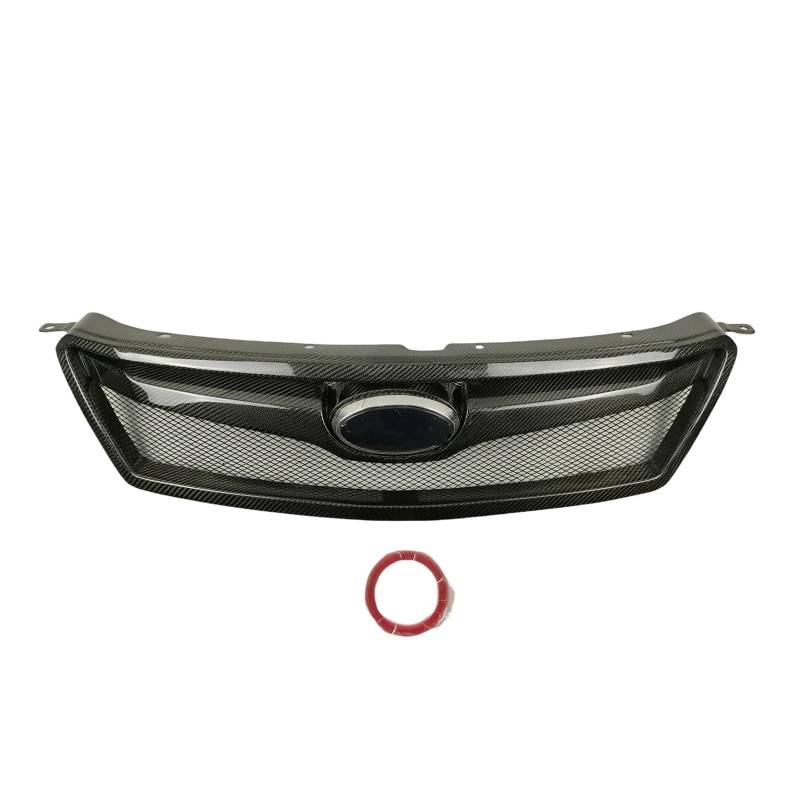 Front Kühlergrille Frills Für Subaru Für Outback BR ​​Sport Für Versionen 2010-2012 Frontgrill Renngrill Echtkohlefaser Auto Obere Stoßstangenhaube Netzabdeckungsgitter Frontstoßstangenmaske(C Style) von Mtuqvma