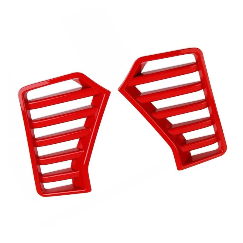 Front Kühlergrille Frills Für Toyota Für Tacoma 2024 2 STÜCKE Carbon Look Nebelscheinwerfer Seitengitter Lufteinlassabdeckung Frontstoßstangenmaske(Red) von Mtuqvma