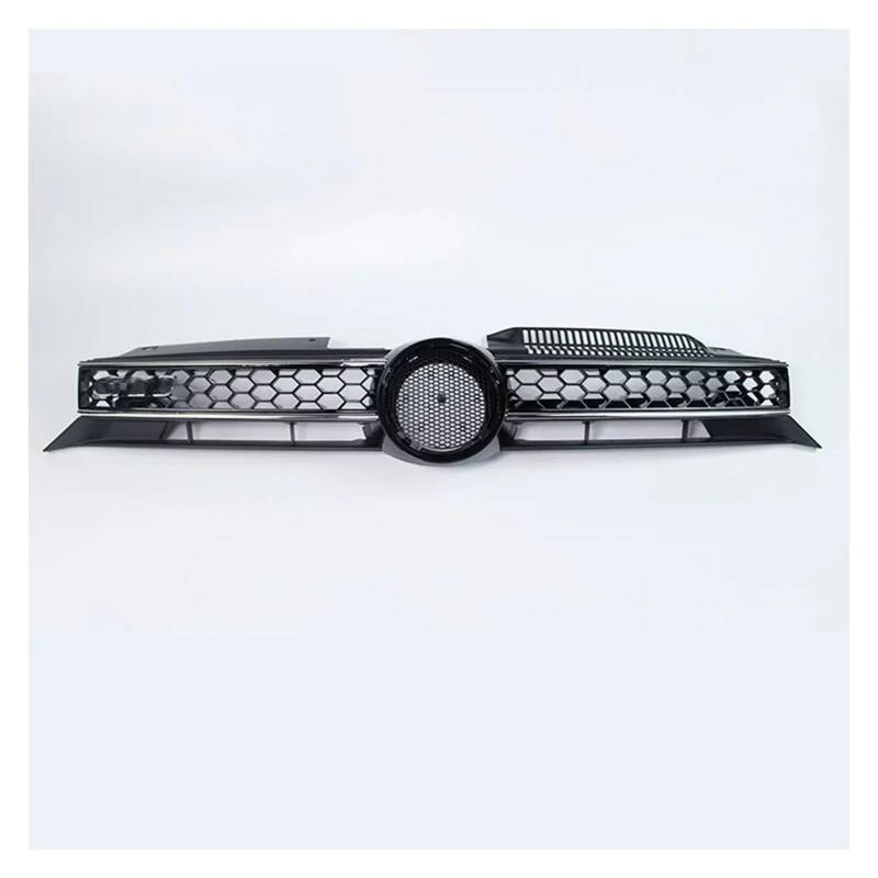 Front Kühlergrille Frills Für VW Für Golf 6 MK6 2009-2013 Für GTI Style Auto Frontstoßstange Mittelgrill Wabengitter Oberer Kühlergrill Front Racing Grills Frontstoßstangenmaske(Starter Silver Line) von Mtuqvma