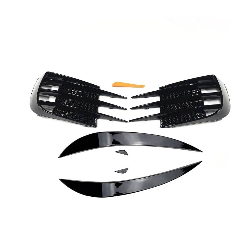 Front Kühlergrille Frills Für VW Für Golf 6 MK6 Für GTI Für GTD Frontstoßstange Nebelscheinwerferabdeckung Verkleidung Seitliche Entlüftungsöffnung Ansauggitter Grill Frontstoßstangenmaske(Type A-B) von Mtuqvma
