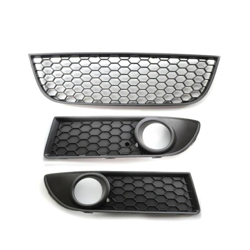 Front Kühlergrille Frills Für VW Für Polo MK4 9N3 2005-2009 Facelift 6Q0 853 677 B Nebelscheinwerfer Lampenabdeckung Stoßstangengrill Vorderer Unterer Stoßfänger Mittelgrill Frontstoßstangenmaske(1 Se von Mtuqvma