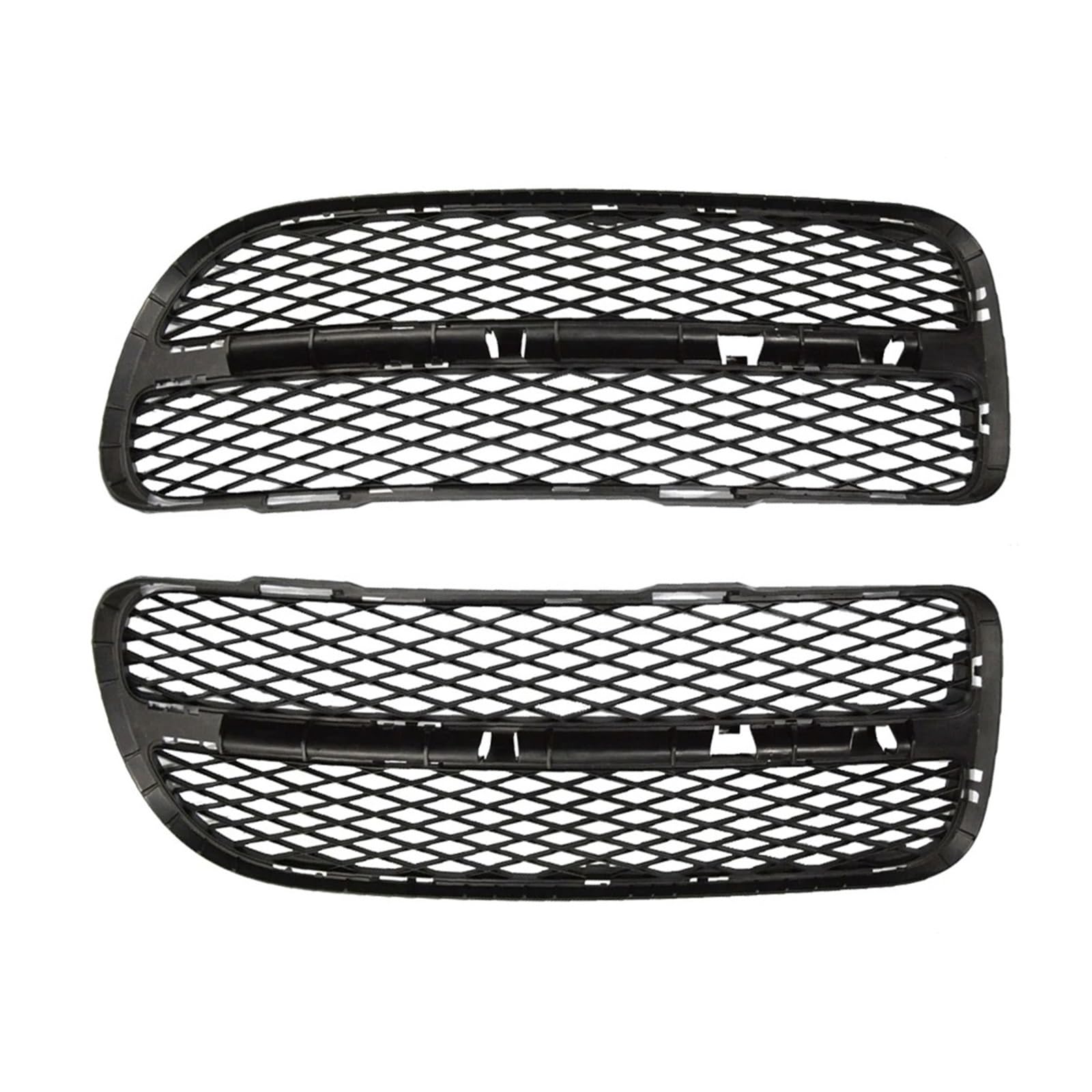 Front Kühlergrille Frills Für VW Für Touareg 2003 2004 2005 2006 7L6853666A 7L6853665A 1pc Auto Front Lower Bumper Nebel Licht Kühlergrill Kunststoff Schwarz Frontstoßstangenmaske(Front Left) von Mtuqvma