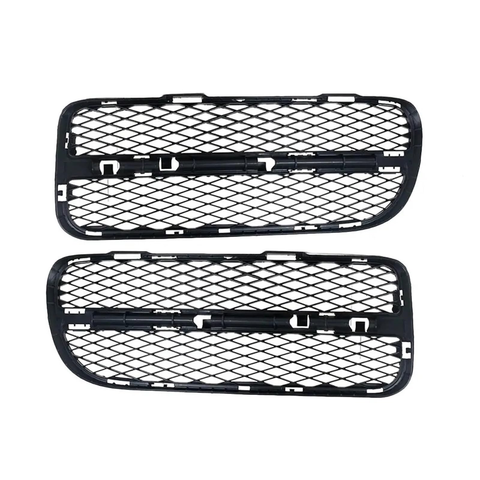 Front Kühlergrille Frills Für VW Für Touareg 2003 2004 2005 2006 7L6853666A 7L6853665A 1pc Auto Front Lower Bumper Nebel Licht Kühlergrill Kunststoff Schwarz Frontstoßstangenmaske(Front Right) von Mtuqvma