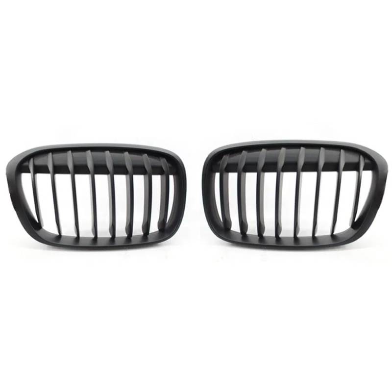 Front Kühlergrille Frills Für X1 F48 F49 2016-2019 51117383363 51117383364 Paar Auto Vorderen Stoßfänger Haube Nieren Gitter Grill Ersatz Auto Zubehör Frontstoßstangenmaske(Matte Black) von Mtuqvma