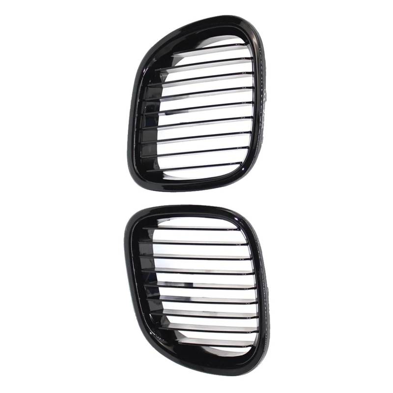 Front Kühlergrille Frills Für Z3 1996 1997 1998 1999 2000 2001 2002 2 Stücke Glanz/Matt Schwarz Auto Vorderen Stoßfänger Niere Kühlergrill Racing Grills Gitter Frontstoßstangenmaske(Gloss Black) von Mtuqvma