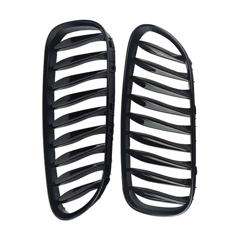 Front Kühlergrille Frills Für Z4 E85 Roadster E86 Coupe 51117117757 51117117758 Mattglanz Schwarz Auto Vorderen Stoßfänger Nierengrill Racing Grills Gitter Frontstoßstangenmaske(Gloss Black) von Mtuqvma
