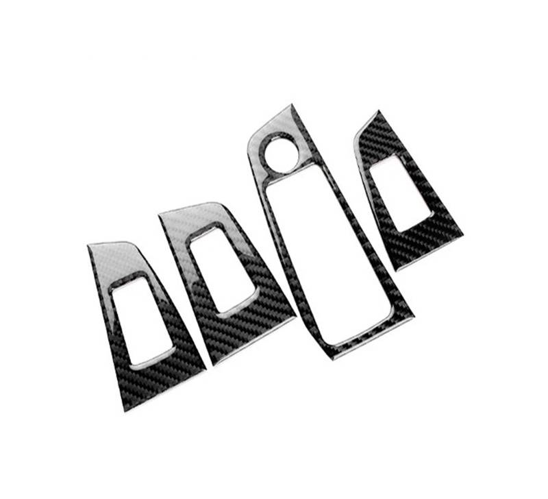 Mittelkonsole Dekor Für 1 2 Serie F40 F44 2020-2024 Auto Tür Fenster Schalter Heber Panel Innen Aufkleber Zubehör Carbon Faser Interieurleisten(Black Carbon RHD) von Mtuqvma