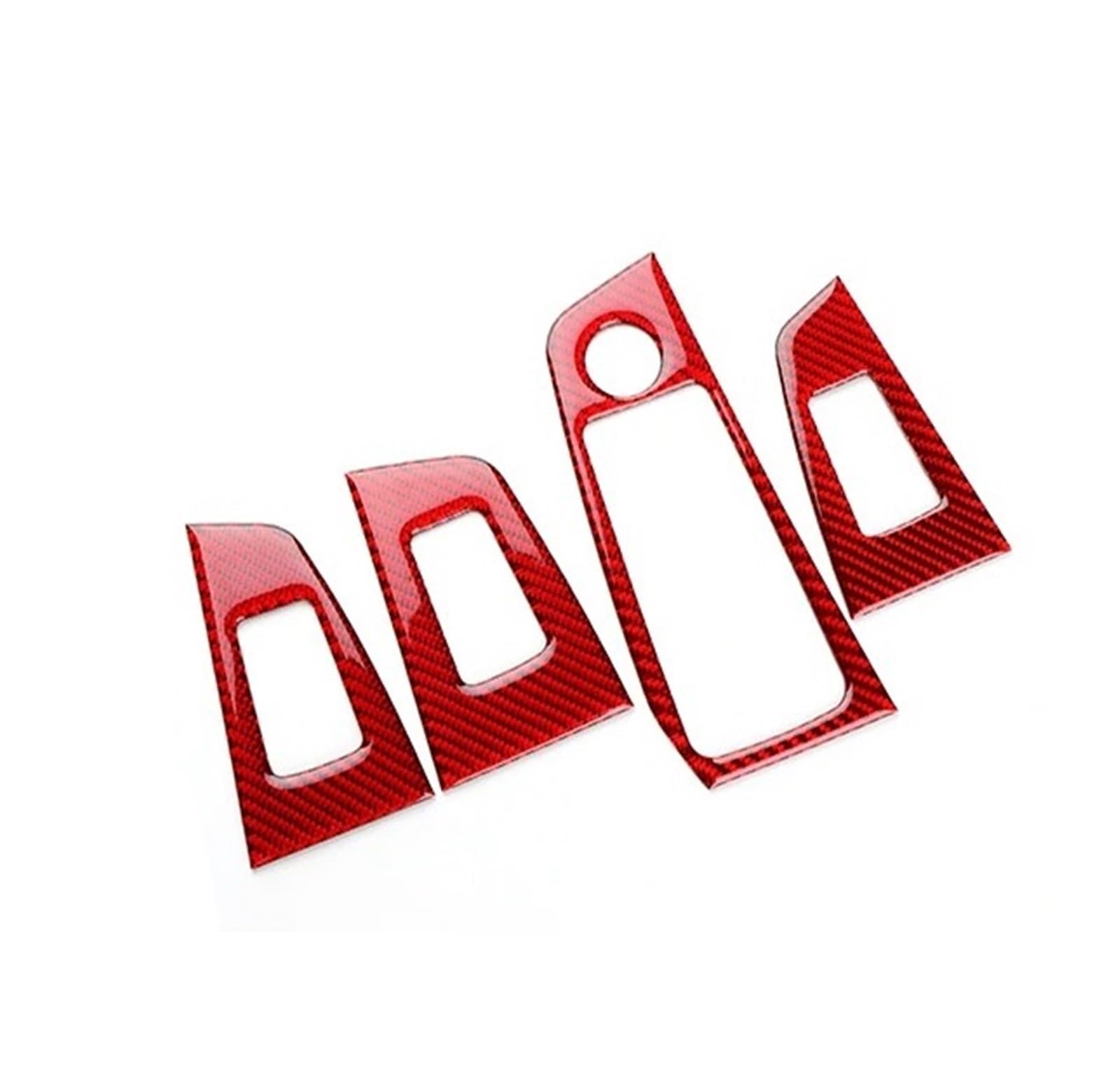 Mittelkonsole Dekor Für 1 2 Serie F40 F44 2020-2024 Auto Tür Fenster Schalter Heber Panel Innen Aufkleber Zubehör Carbon Faser Interieurleisten(Red Carbon RHD) von Mtuqvma