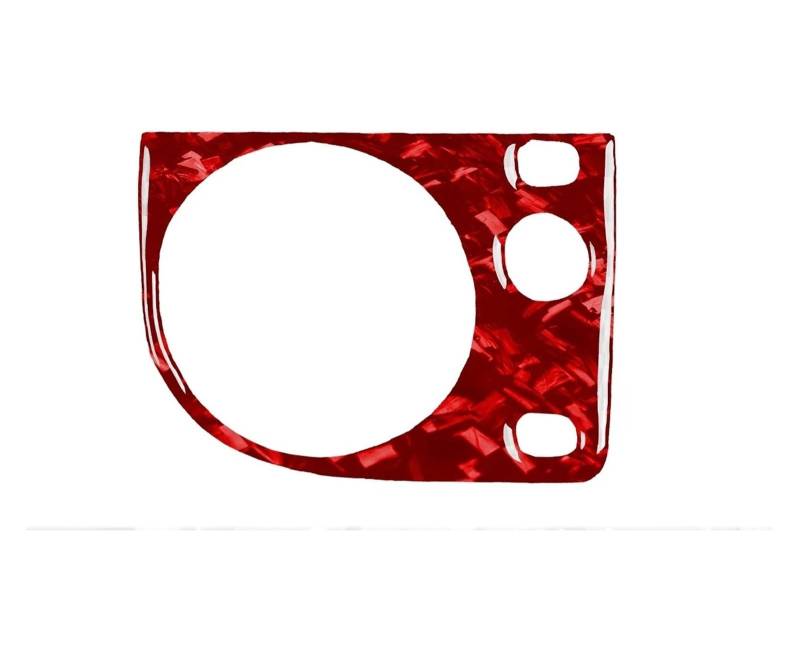 Mittelkonsole Dekor Für 3er E36 1994-1996 Carbon Fiber Instrument Scheinwerfer Schalter Panel Abdeckung Auto Innen Zubehör Dekorative Aufkleber Interieurleisten(1 Forged Red LHD) von Mtuqvma