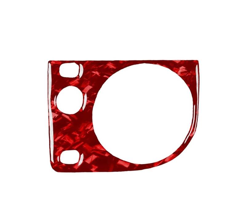 Mittelkonsole Dekor Für 3er E36 1994-1996 Carbon Fiber Instrument Scheinwerfer Schalter Panel Abdeckung Auto Innen Zubehör Dekorative Aufkleber Interieurleisten(2 Forged Red RHD) von Mtuqvma