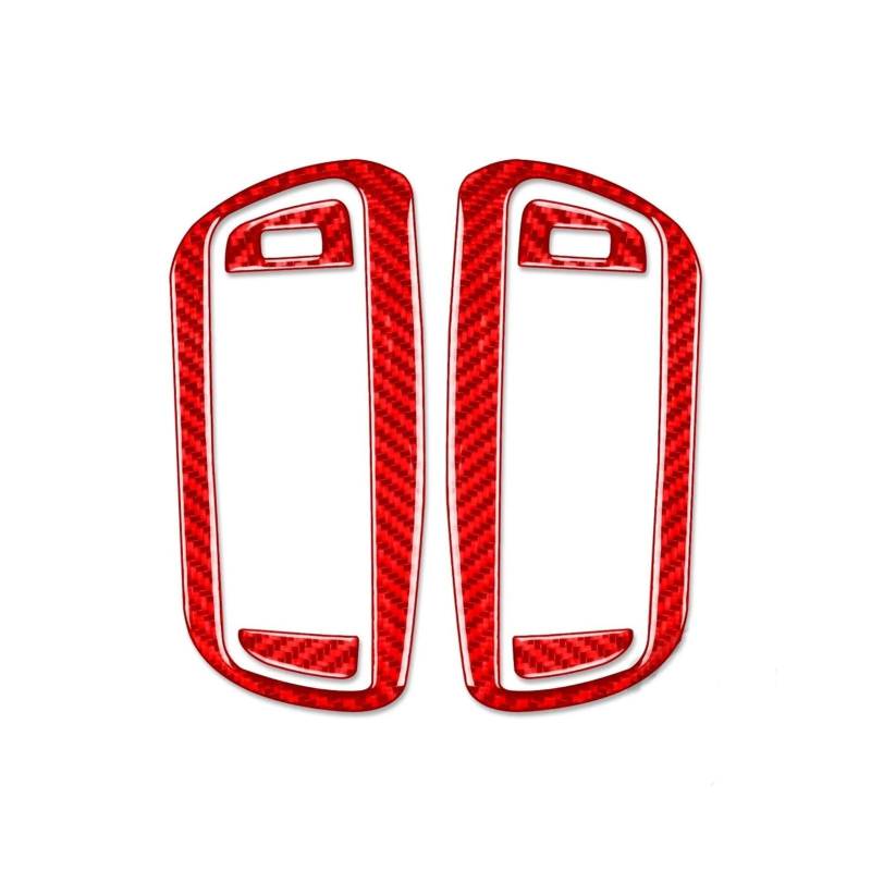 Mittelkonsole Dekor Für 7er Für F01 2009-2014 Kohlefaser Hintertürsäulensäulenpfosten Luftauslass Autoinnenausstattung Dekorative Aufkleber Interieurleisten(Red) von Mtuqvma