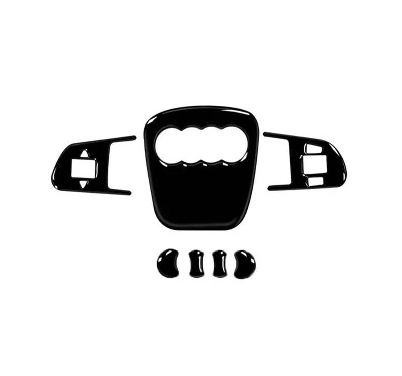 Mittelkonsole Dekor Für A4 B8 8K Für A6 C6 4F Für Q5 8R Für Q7 4L Für A3 8V 1 Set Auto Lenkrad Ring Trim Carbon Faser Aufkleber Abdeckung Zubehör Interieurleisten(Black Type C) von Mtuqvma