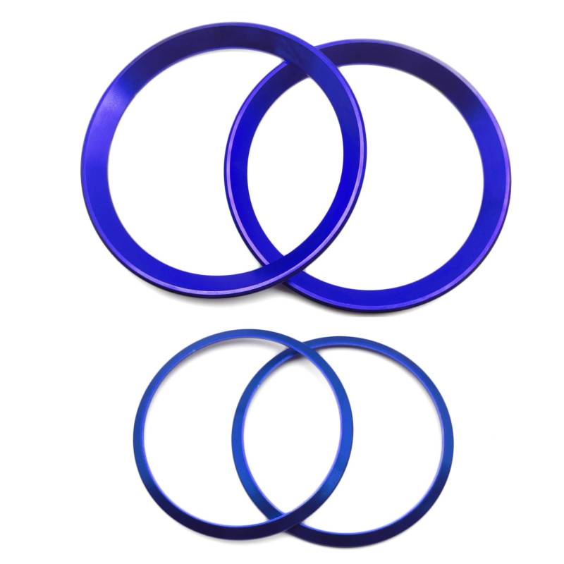 Mittelkonsole Dekor Für Alfa Für Romeo Für Giulia Stilfserjoch Metallentlüftungs Dekorring Vorder Und Hinterklimaanlagenauslass Autoinnenausstattung Interieurleisten(Front Blue) von Mtuqvma