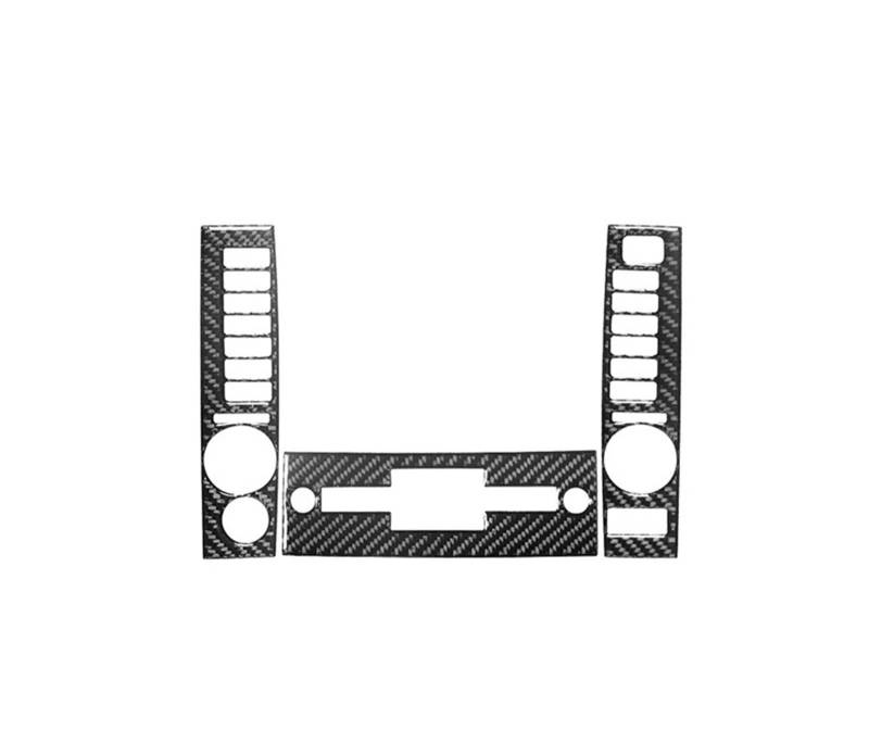 Mittelkonsole Dekor Für Cadillac Cts 2003 2004 2005 2006 2007 Carbon Fiber Klimaanlage Vent Aufkleber Auto Dekorative Interieurleisten(Black 3pcs) von Mtuqvma