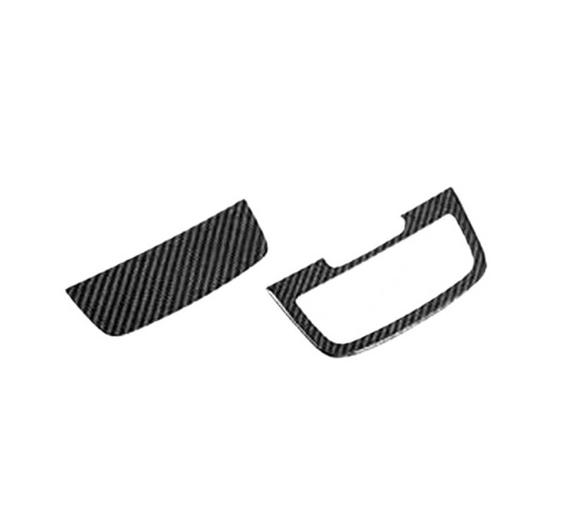 Mittelkonsole Dekor Für Cayenne 9Y0.1 2018-2023 2 STÜCKE Automotive Carbon Fiber Center Console Innen Auto Aufkleber Zubehör Interieurleisten(Schwarz) von Mtuqvma
