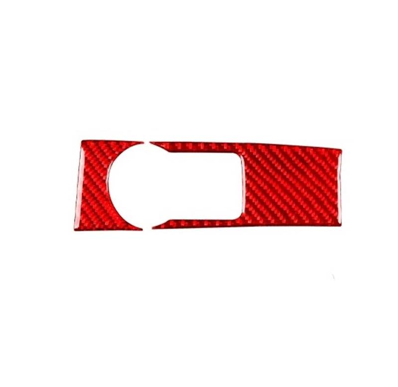 Mittelkonsole Dekor Für Chevrolet Für Sonic 2012-2016 Kohlefaser-Scheinwerferschalter-Knopf Framel-Trimmabdeckung Auto-Innenausstattung Dekorativer Aufkleber Interieurleisten(Red) von Mtuqvma