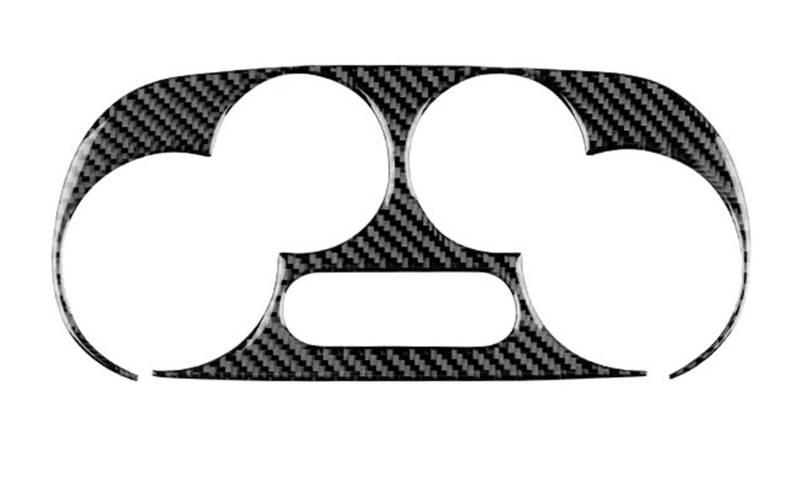 Mittelkonsole Dekor Für FIAT Für Abarth 595 2012 2013 2014 2015 2016 2017 2018 2019 2020 2021 2022 2023 Echt Weichen Carbon Faser Interieurleisten(Manual Climate Black) von Mtuqvma