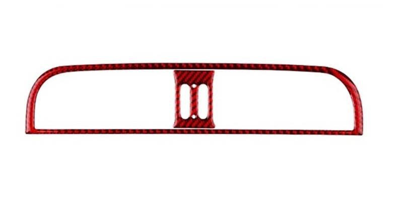 Mittelkonsole Dekor Für FIAT Für Abarth 595 2012 2013 2014 Echt Weichen Carbon Faser Aufkleber Auto Center Konsole Air Outlet Interieurleisten(Red) von Mtuqvma