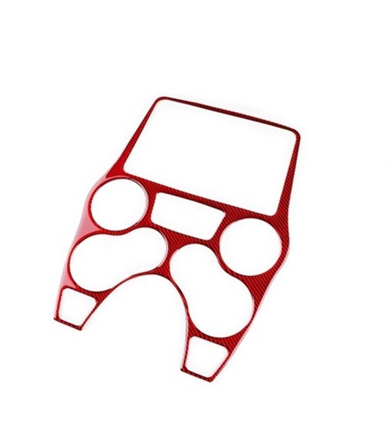 Mittelkonsole Dekor Für FIAT Für Panda 2003-2006 2007 2008 2009 2010 2011 LHD RHD Echter Weicher Carbonfaser Aufkleber Auto Zentrale Steuerung Gangschaltung Interieurleisten(Type 2 Red Carbon) von Mtuqvma