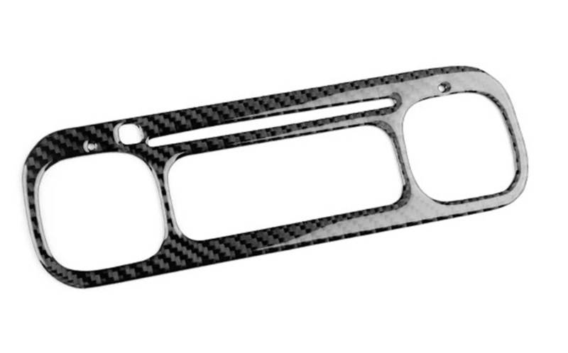 Mittelkonsole Dekor Für Fiat Für Panda 2013-2019 2020 2021 2022 2023 2024 2025 LHD RHD Echter Weicher Carbonfaser Aufkleber Auto Zentralsteuerungs Bildschirmverkleidung Interieurleisten(Type A Black C von Mtuqvma