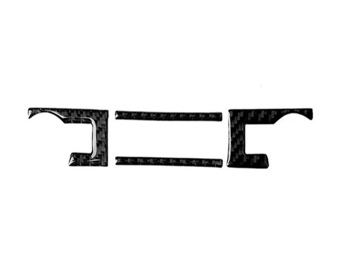 Mittelkonsole Dekor Für Ford Für Mustang 2015 2016 2017 2018 2019 Center CD Surround Carbon Faser Aufkleber Auto Innen Dekorative Interieurleisten(Schwarz) von Mtuqvma