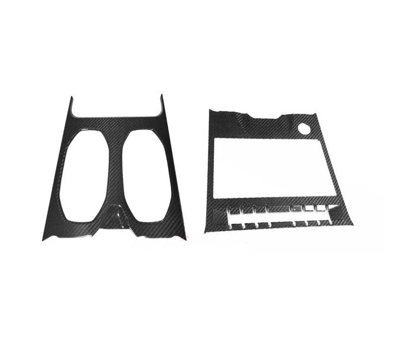 Mittelkonsole Dekor Für Lamborghini Für Urus 2018-2025 Real Carbon Fiber Interior Center Console Panel Gangschaltung Getränkehalter Rahmenabdeckung Trim Interieurleisten(2pcs Glossy Carbon) von Mtuqvma