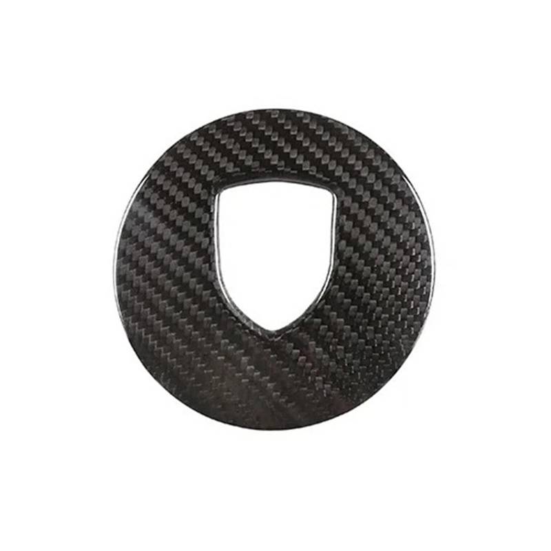 Mittelkonsole Dekor Für Macan 2014-2020 Auto Lenkrad Modellierung Dekoration Real Carbon Fiber Panel Abdeckung Interieurleisten(Carbon Fiber Black) von Mtuqvma