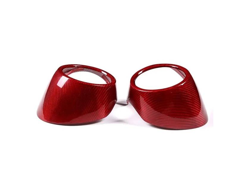Mittelkonsole Dekor Für Subaru BRZ Für Toyota GR86 2021 2022 2023 2024 LHD Carbon Faser Abdeckung Aufkleber Zubehör Auto Klimaanlage Outlet Vent Trim Interieurleisten(Dry Red Carbon) von Mtuqvma