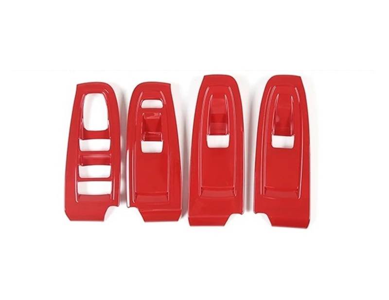Mittelkonsole Dekor Für Subaru Für WRX 2022-2024 ABS Rot Innen Kit Dashboard Konsole Getriebe Shift Panel Dekoration Abdeckung Trim Aufkleber Interieurleisten(Style 3) von Mtuqvma