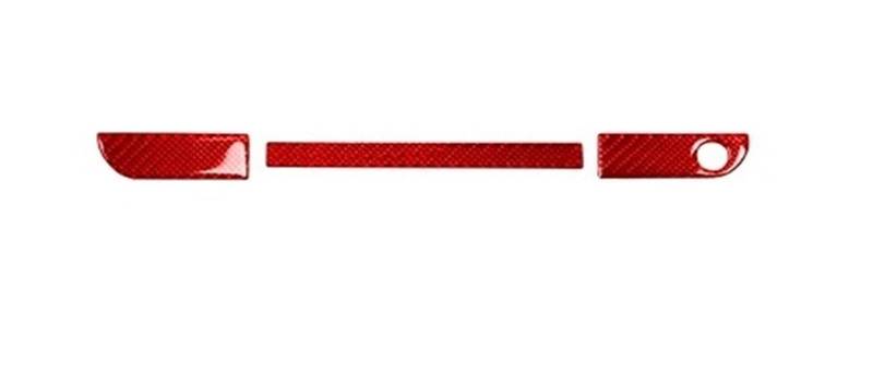 Mittelkonsole Dekor Für TT Für MK1 Für 8N 2001-2006 Kohlefaser Copilot Handschuhfach Panel Zierleiste Autoinnenausstattung Dekorative Aufkleber Interieurleisten(2 Red RHD) von Mtuqvma