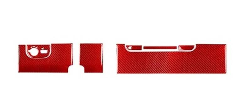 Mittelkonsole Dekor Für TT Für MK1 Für 8N 2001-2006 Kohlefaser Copilot Handschuhfach Panel Zierleiste Autoinnenausstattung Dekorative Aufkleber Interieurleisten(4 Red) von Mtuqvma